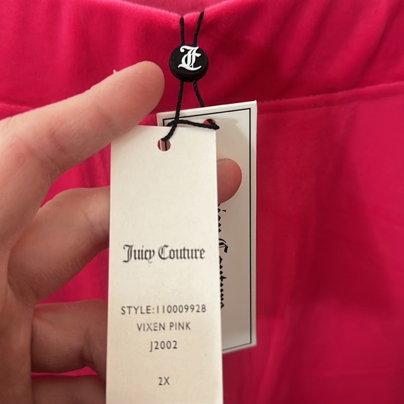 JUICY COUTURE PLUS SIZE VELOUR TRACK PANT: VIXEN PINK: NWT: SZ 2X - Picture 3 of 6